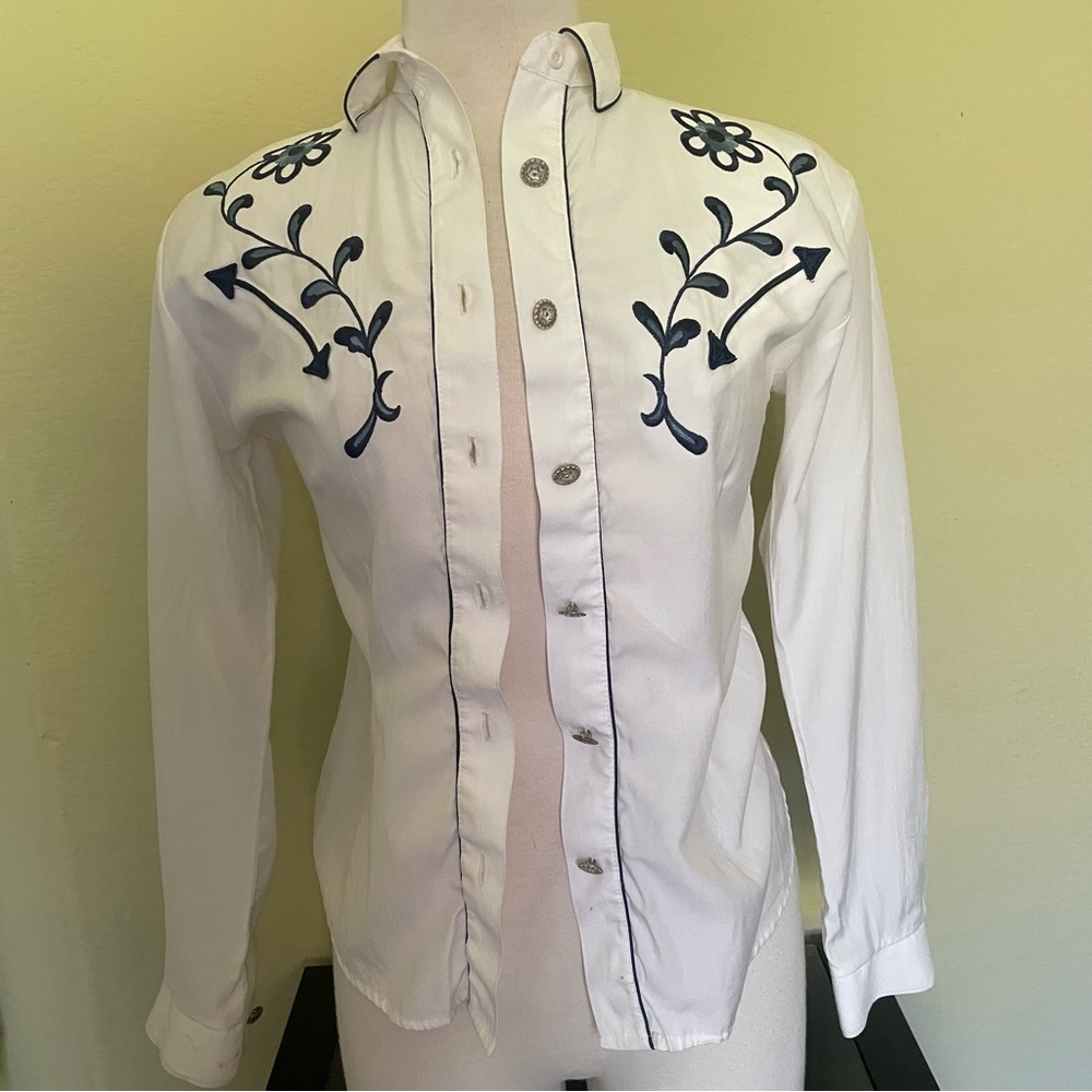 Vintage Embroidered Button Down​
